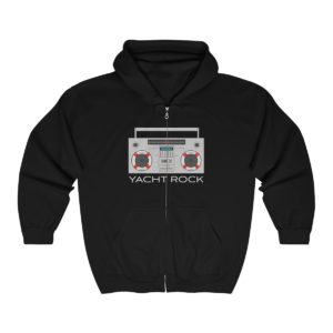 Yacht Rock Boom Box – Unisex Full Zip Hooded Sweatshirt