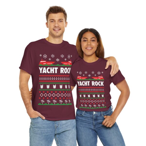 A Very Yacht Rock Christmas - Unisex Heavy Cotton Tee - Image 6