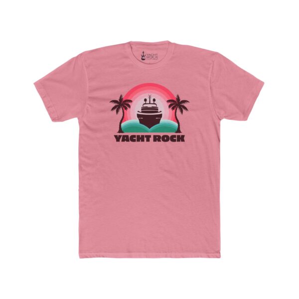 Pink and Palms - Men’s Cotton Crew Tee - Image 6