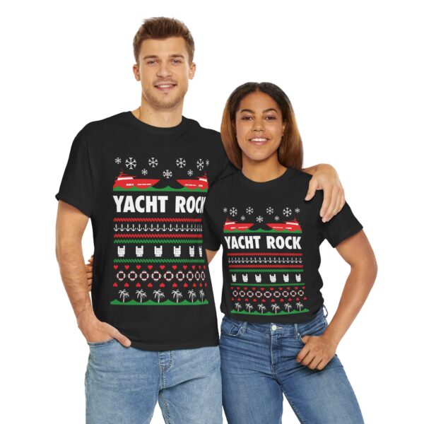 A Very Yacht Rock Christmas - Unisex Heavy Cotton Tee - Image 4