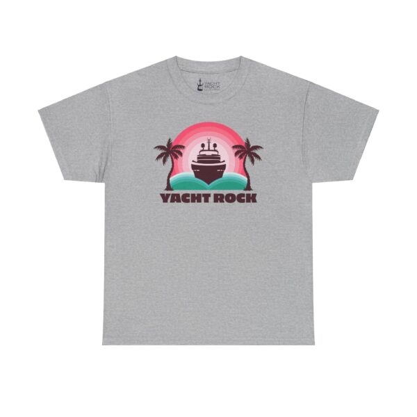 Pink and Palms - Unisex Heavy Cotton Tee - Image 5