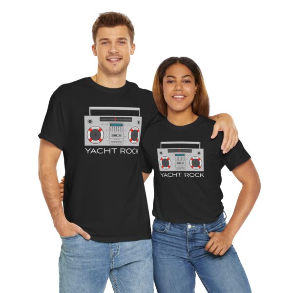 Yacht Rock Boom Box - Unisex Heavy Cotton Tee - Image 2