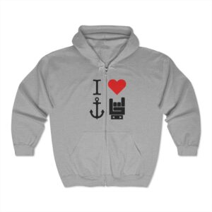 I Love Yacht Rock – Unisex Full Zip Hooded Sweatshirt