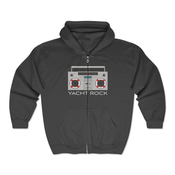 Yacht Rock Boom Box - Unisex Full Zip Hooded Sweatshirt - Image 3