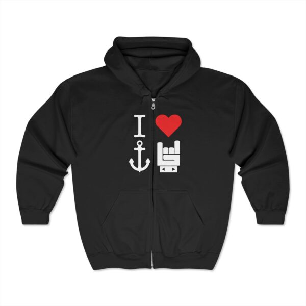 I Love Yacht Rock - Unisex Full Zip Hooded Sweatshirt