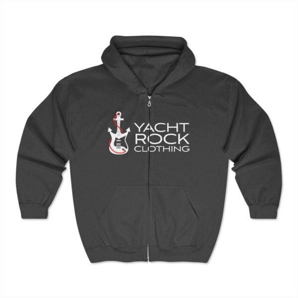 Yacht Rock Clothing Logo -  Unisex Full Zip Hooded Sweatshirt - Image 3